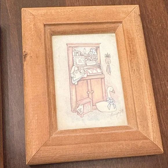 Mini Country Prints in Wood Frames - Picture 3 of 4